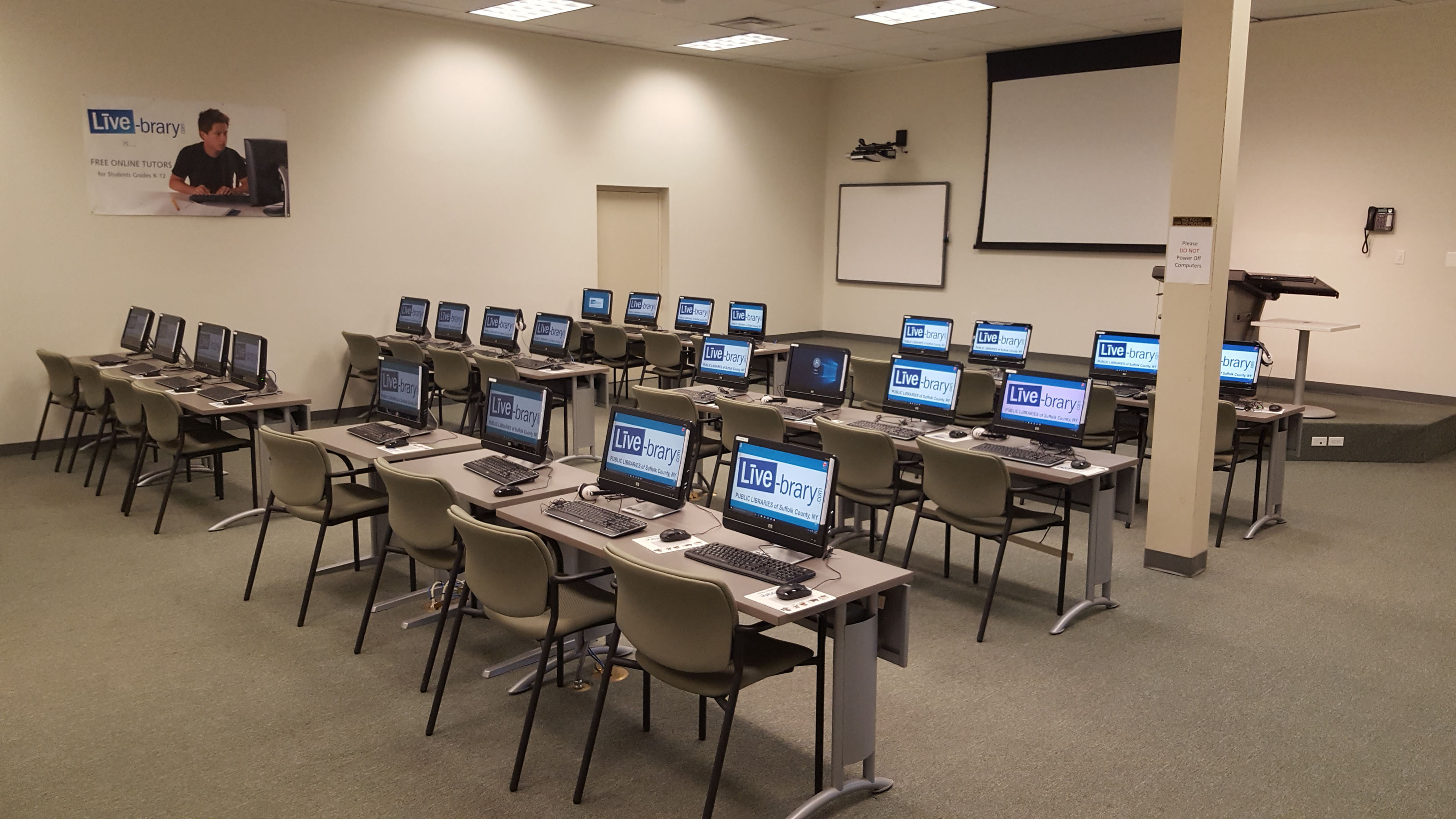 Training Room with computer stations
